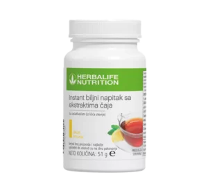 Instant biljni napitak sa ekstraktima čaja - ukus limuna, koji sadrži 87,5 miligrama kofeina