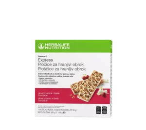 Herbalife Formula 1 Express Pločica za hranljivi obrok - ukus brusnica i bela čokolada ogata proteinima, vitaminima i mineralima